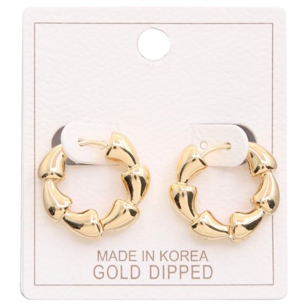 ROUND HOOP GOLD DIPPED EARRING