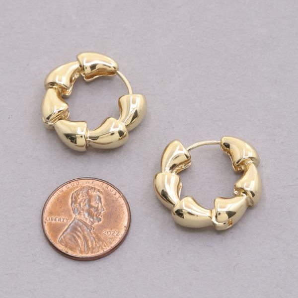 ROUND HOOP GOLD DIPPED EARRING