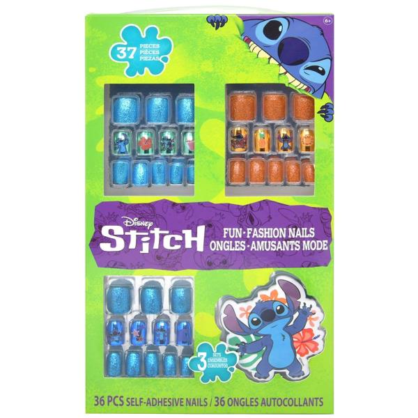 STITCH 36PC PRESS ON DECORATION NAILS