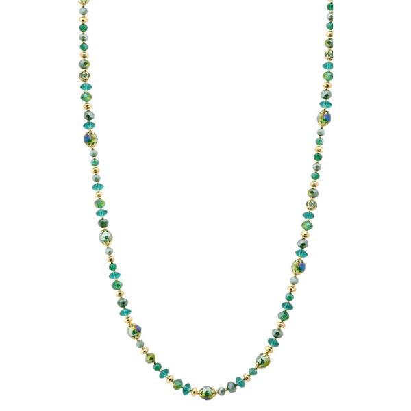 MIXED BALL BEAD LONG NECKLACE