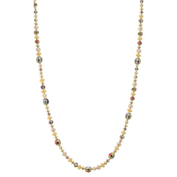 MIXED BALL BEAD LONG NECKLACE