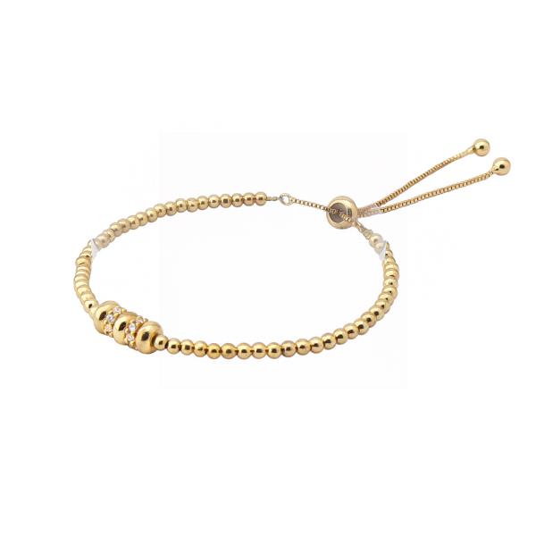 CRYSTAL RINGS BALL BEAD LINK BRACELET
