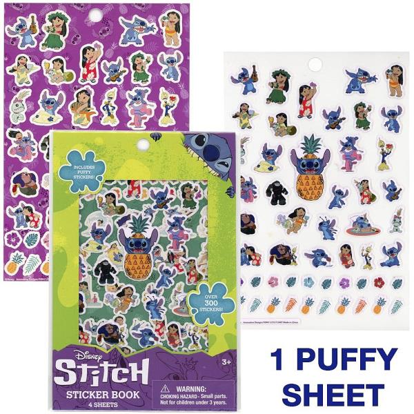 STITCH STICKER BOOK WITH PUFFY STICKERS 4 SHEET