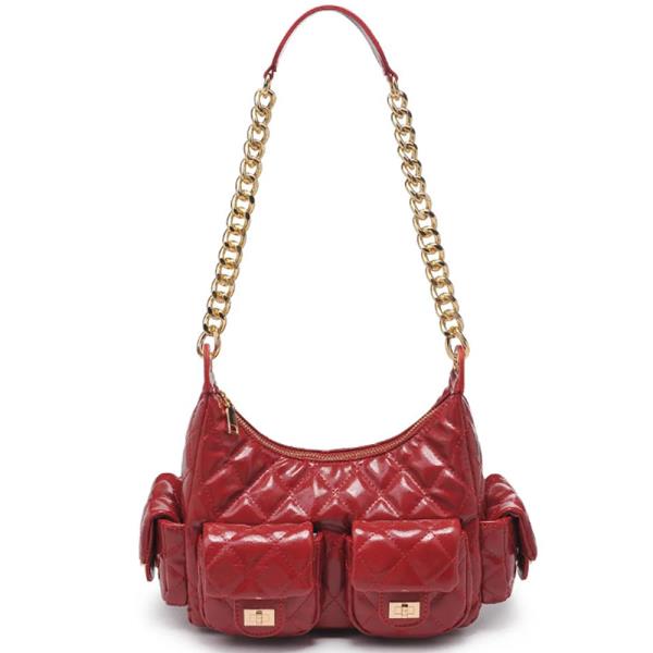 QUILTED DESIGN JANETTE SHOULDER BAG