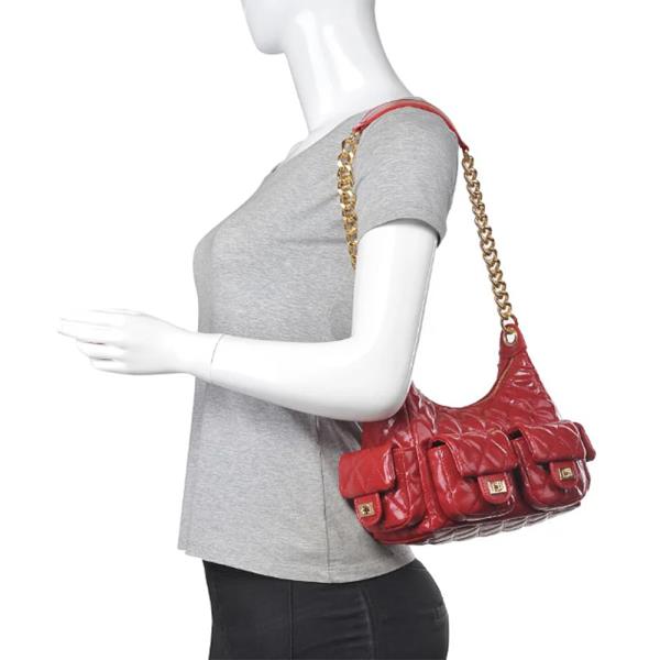 QUILTED DESIGN JANETTE SHOULDER BAG