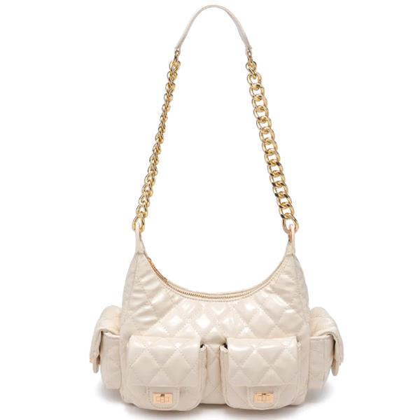 QUILTED DESIGN JANETTE SHOULDER BAG