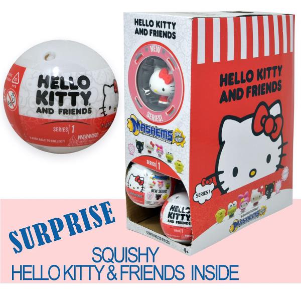 MASHEMS HELLO KITTY AND FRIENDS SURPRISE SQUISHY CAPSULE