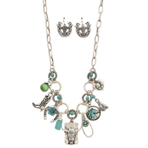 WESTERN CHARMS METAL NECKLACE