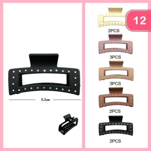 RHINESTONE HAIR CLAW CLIP (12 UNITS)