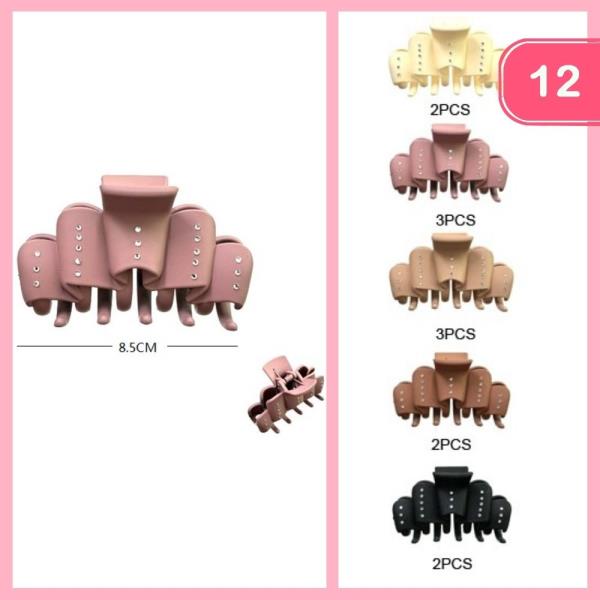 RHINESTONE HAIR CLAW CLIP (12 UNITS)