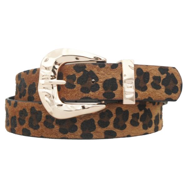 PLUS FANNED ORGANIC TEXTURE BUCKLE LOOP BELT