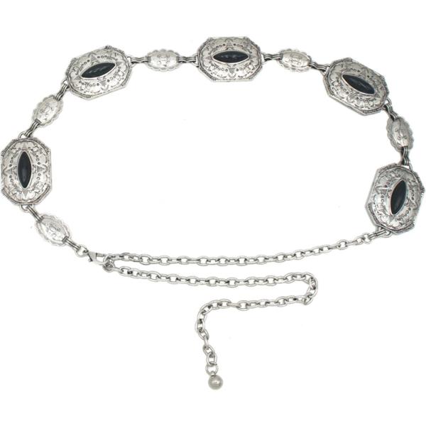 DECO SW MIXED CONCHO CAB ACCENT CHAIN BELT