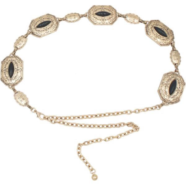 DECO SW MIXED CONCHO CAB ACCENT CHAIN BELT