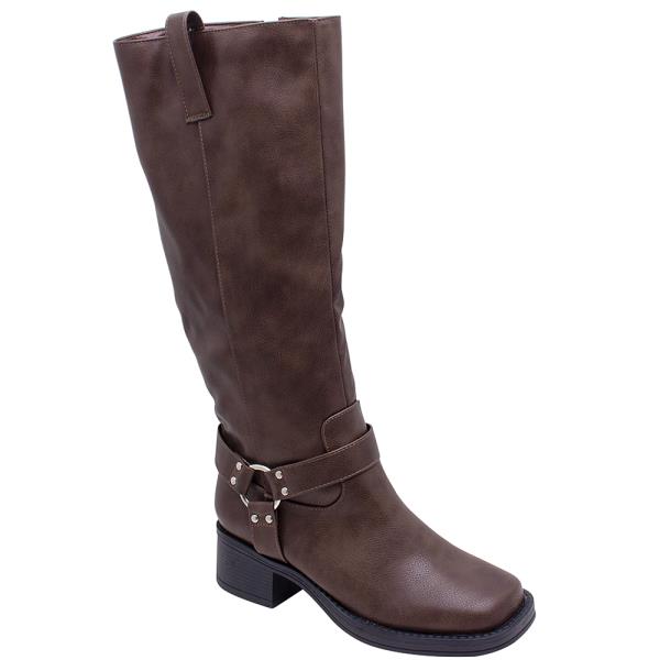 SIDE ZIPPER CALF HIGH BIKER BOOTS 12 PAIRS