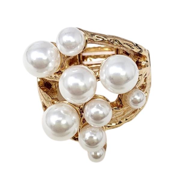 PEARL BEAD METAL RING