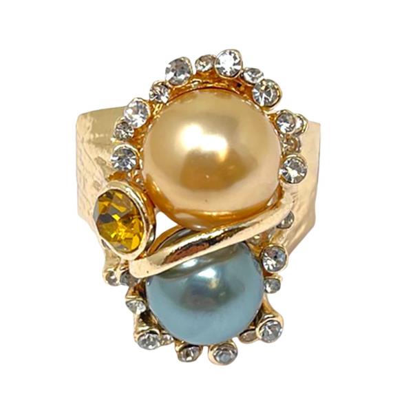 COLOR BEAD METAL RING