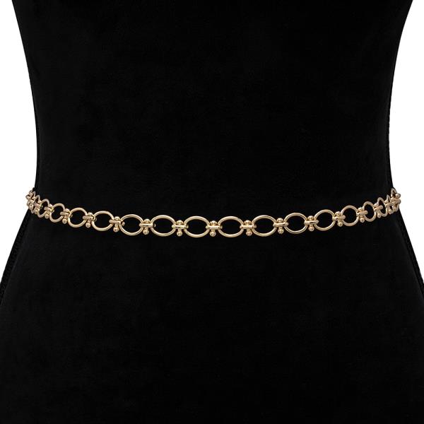 OVAL METAL LINK HOOK BELT