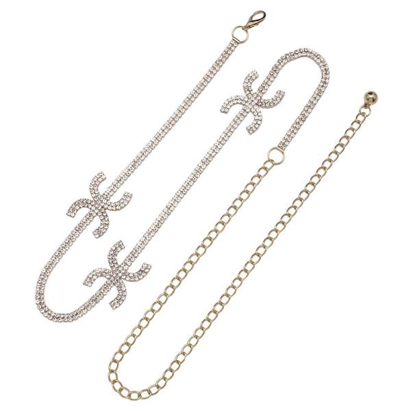 RHINESTONE FASHION HOOK BELT