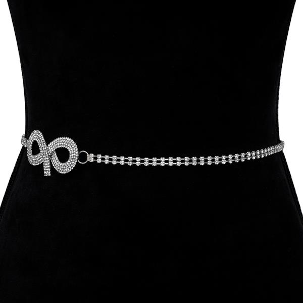 RHINESTONE DESIGN HOOK BELT