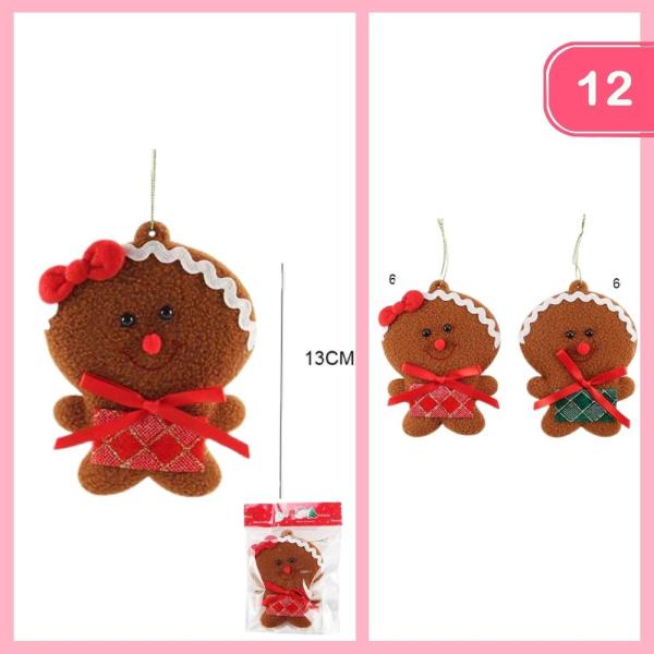 GINGERBREAD COOKIE ORNAMENT (12 UNITS)