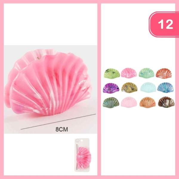 SHELL HAIR CLAW CLIP (12 UNITS)