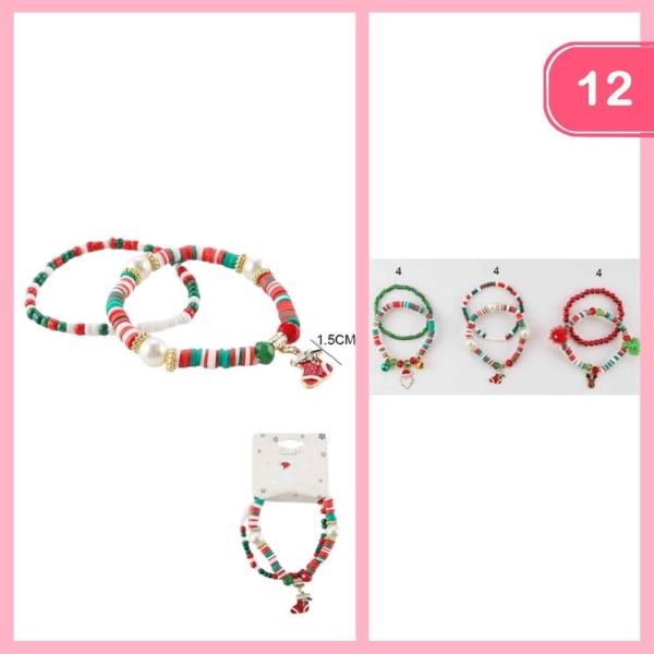 CHARM BEADED STACKABLE BRACELET (12 UNITS)