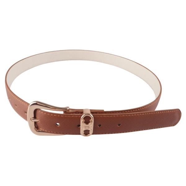 FAUX LEATHER METAL BUCKLE BELT