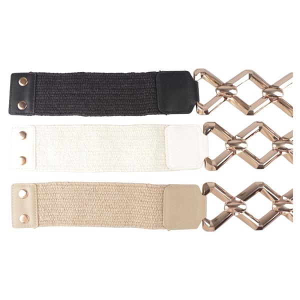 GEOMETRIC METAL LINK ELASTIC BELT