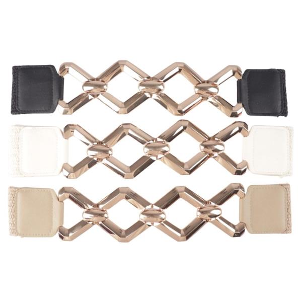 GEOMETRIC METAL LINK ELASTIC BELT