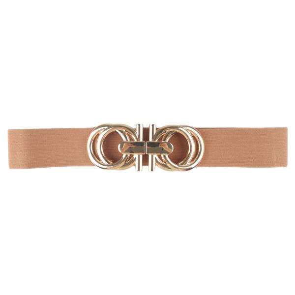 DOUBLE RING LINK BUCKLE ELASTIC BELT