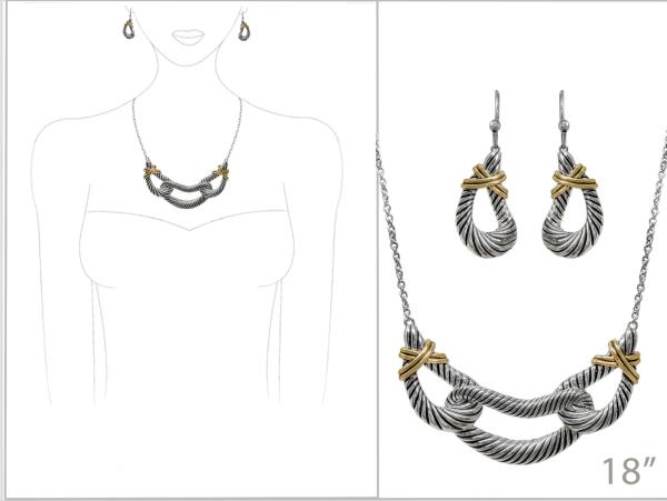 ROPE TEXTURE METAL NECKLACE