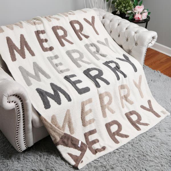 MULTICOLOR MERRY REVERSIBLE THROW BLANKET