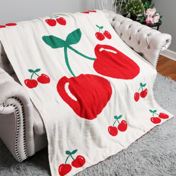 CHERRIES THROW BLANKET