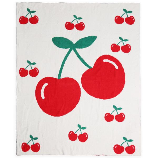 CHERRIES THROW BLANKET