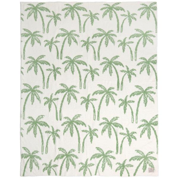 PALM TREES REVERSIBLE THROW BLANKET