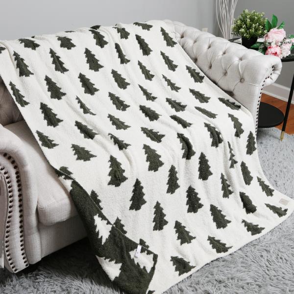 TREES REVERSIBLE THROW BLANKET