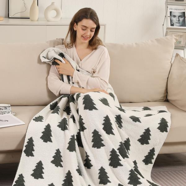 TREES REVERSIBLE THROW BLANKET