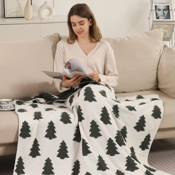 TREES REVERSIBLE THROW BLANKET