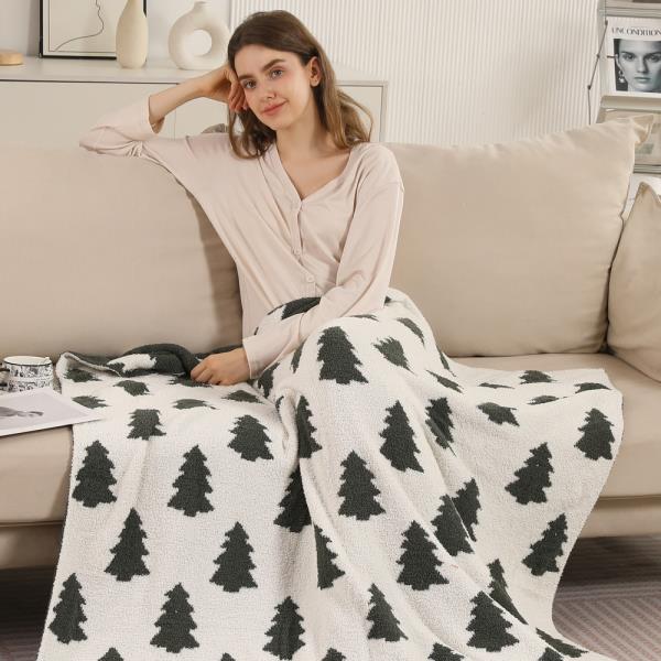 TREES REVERSIBLE THROW BLANKET
