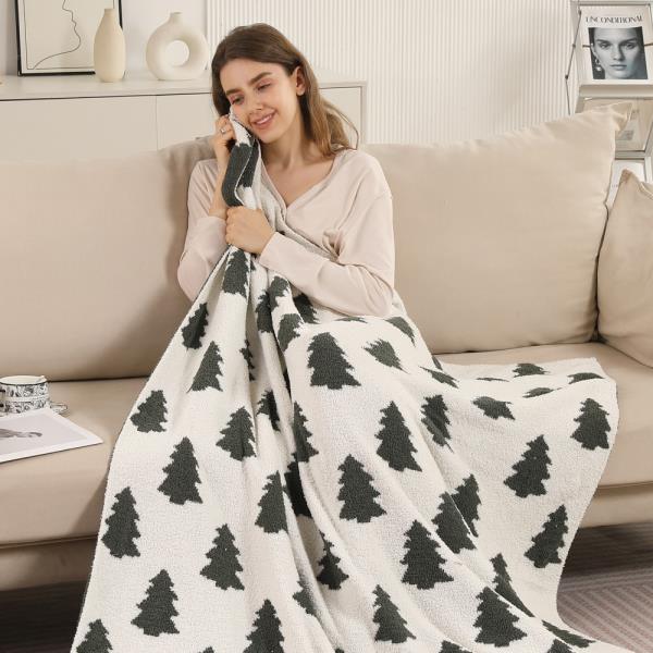 TREES REVERSIBLE THROW BLANKET