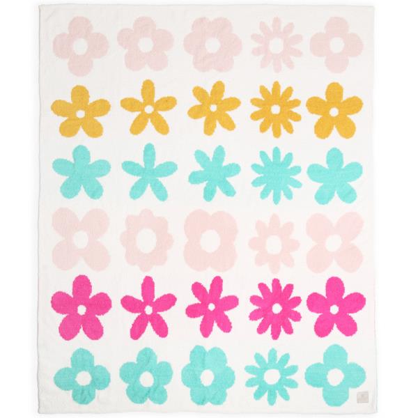 MULTICOLOR FLORAL REVERSIBLE THROW BLANKET