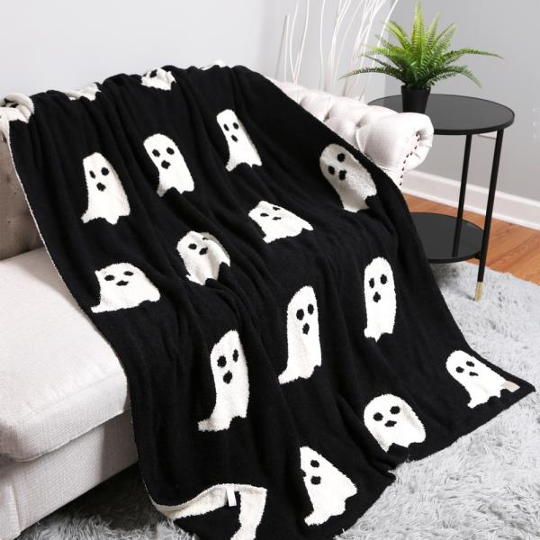 GHOST REVERSIBLE THROW BLANKET