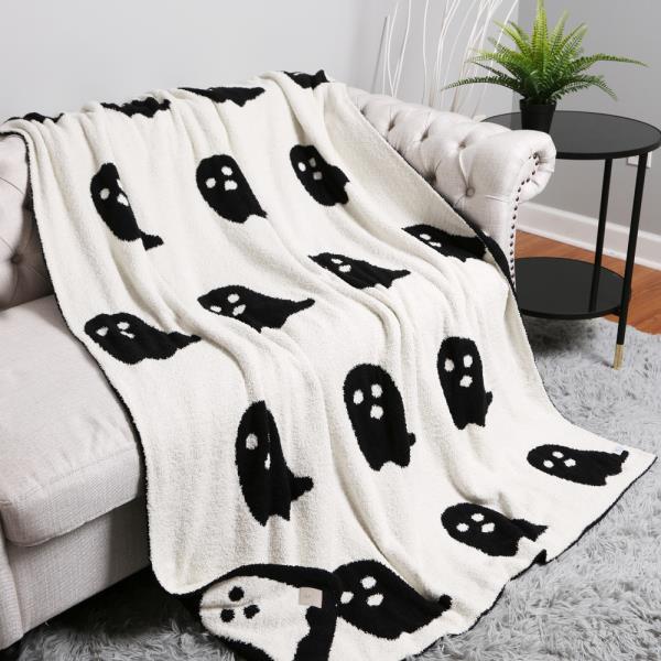 GHOST REVERSIBLE THROW BLANKET
