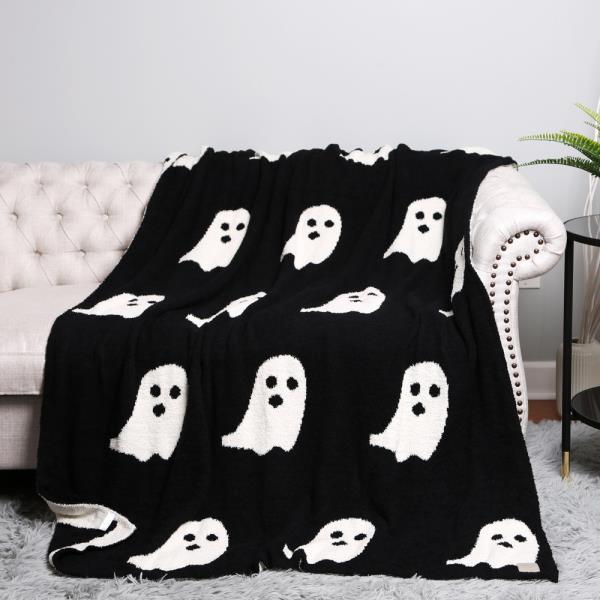 GHOST REVERSIBLE THROW BLANKET