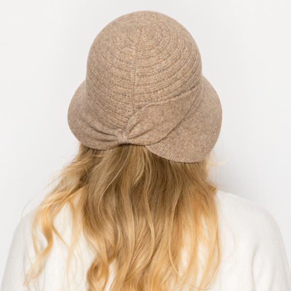 BACKSIDE RIBBON DECOR BUCKET HAT