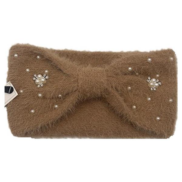 FUSSY PEARL KNOTTED HEADBAND HEADWRAPS