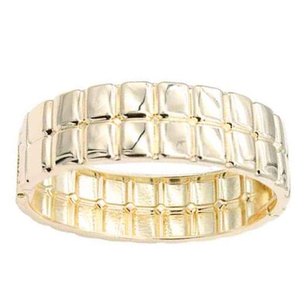 GOLD PLATED HINGED BANGLE BRACELET