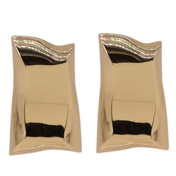WAVY RECTANGLE METAL EARRING