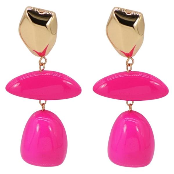 MULTI SHAPE METAL DANGLE EARRING