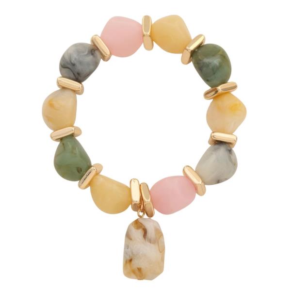 MARBLE STONE BEADED BRACELET
